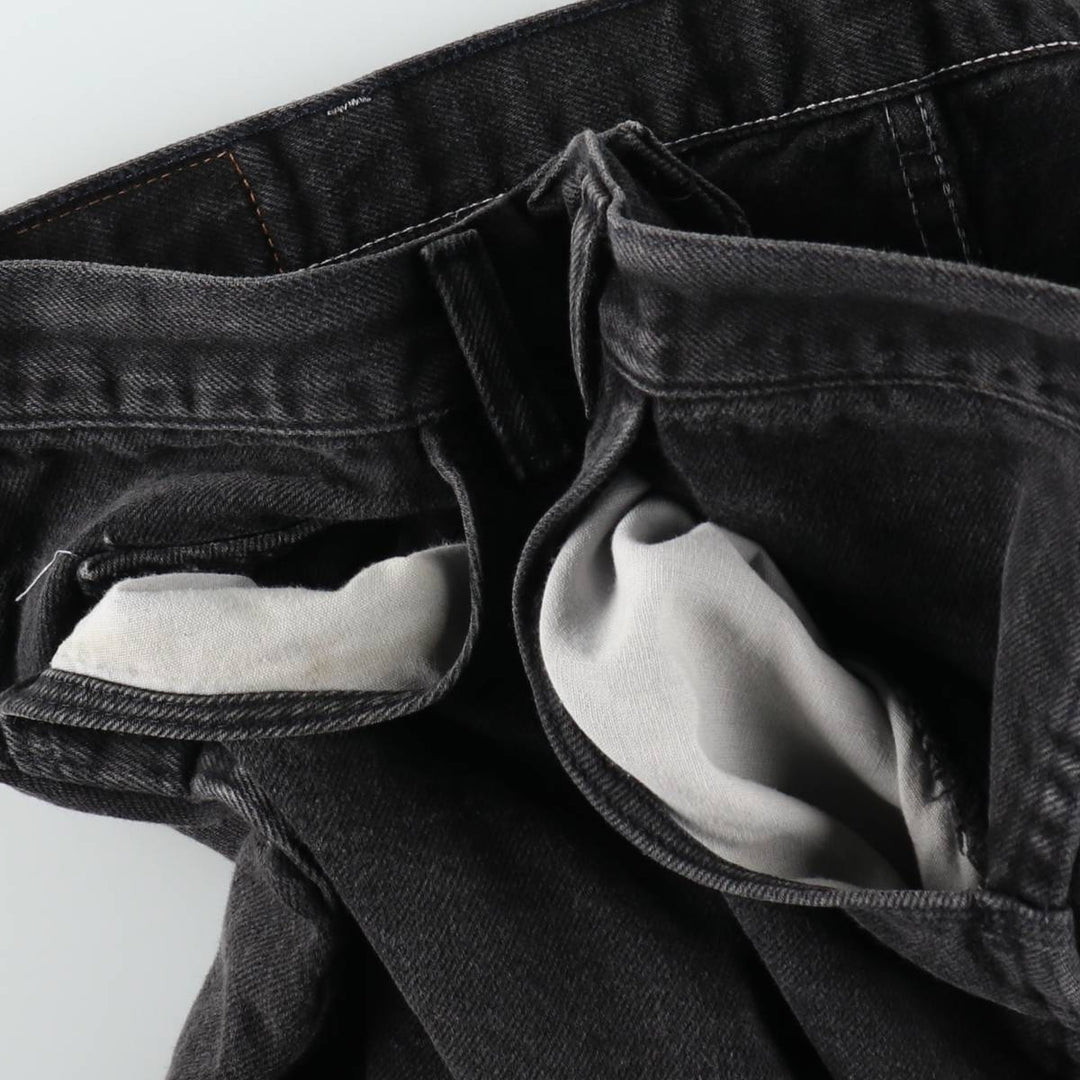 Wrangler Black Denim Shorts for Men, W35 unclear black type Vintage Second Hand