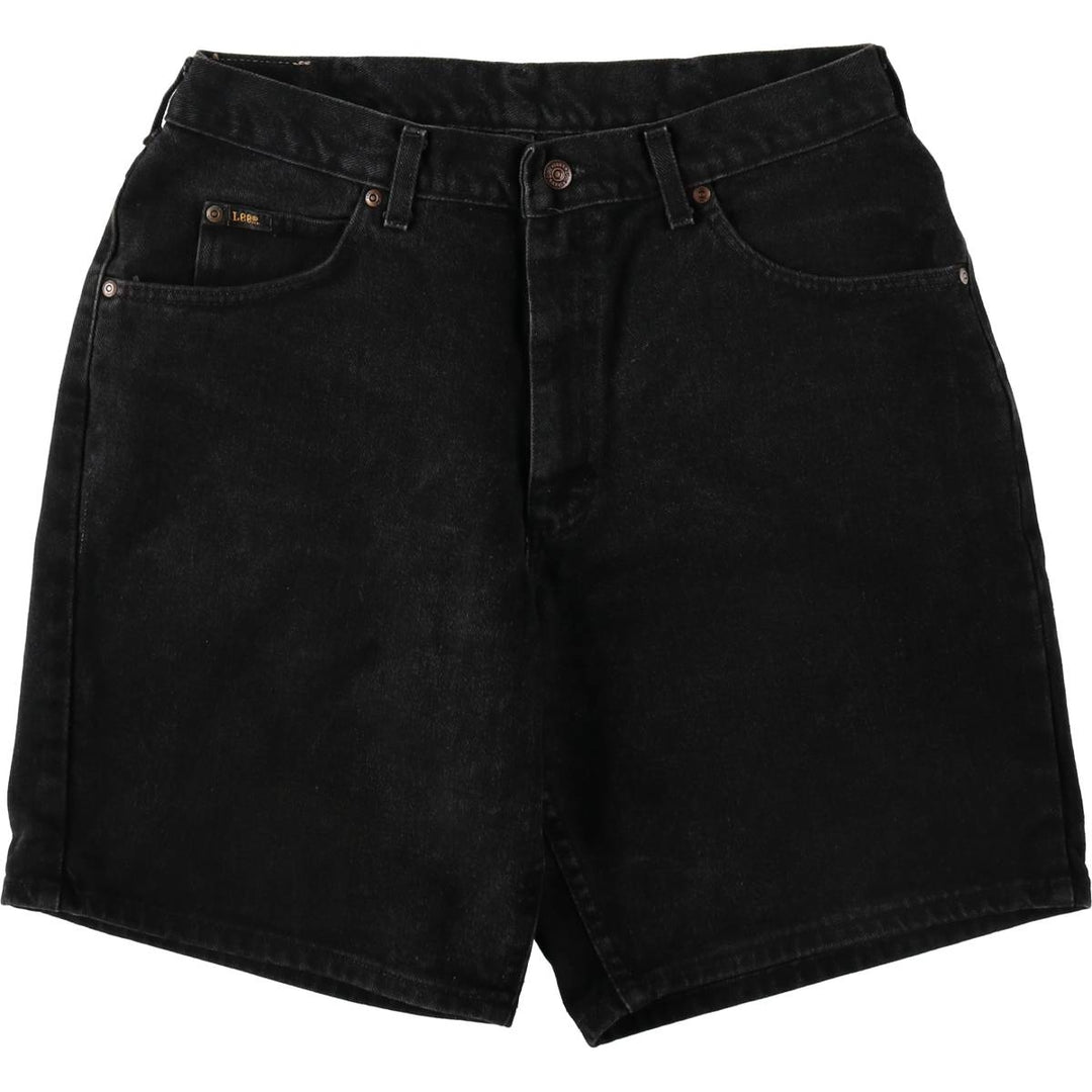 90'S Lee Black Denim Shorts, Men's Size W33 (approx.), Vintage cotton black type Vintage Second Hand