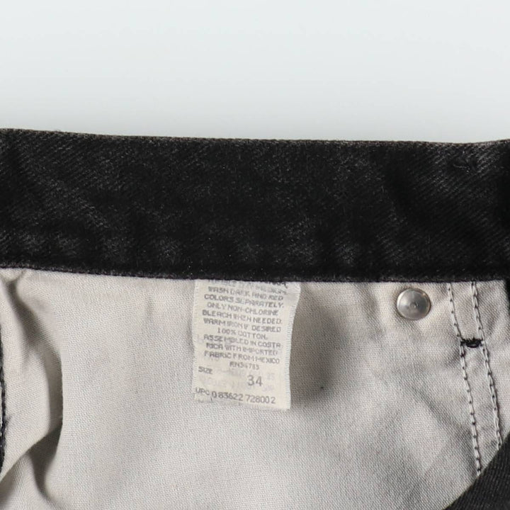 90'S Lee Black Denim Shorts, Men's Size W33 (approx.), Vintage cotton black type Vintage Second Hand