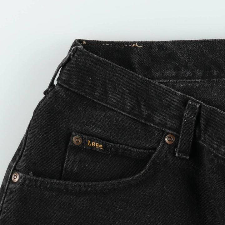 90'S Lee Black Denim Shorts, Men's Size W33 (approx.), Vintage cotton black type Vintage Second Hand