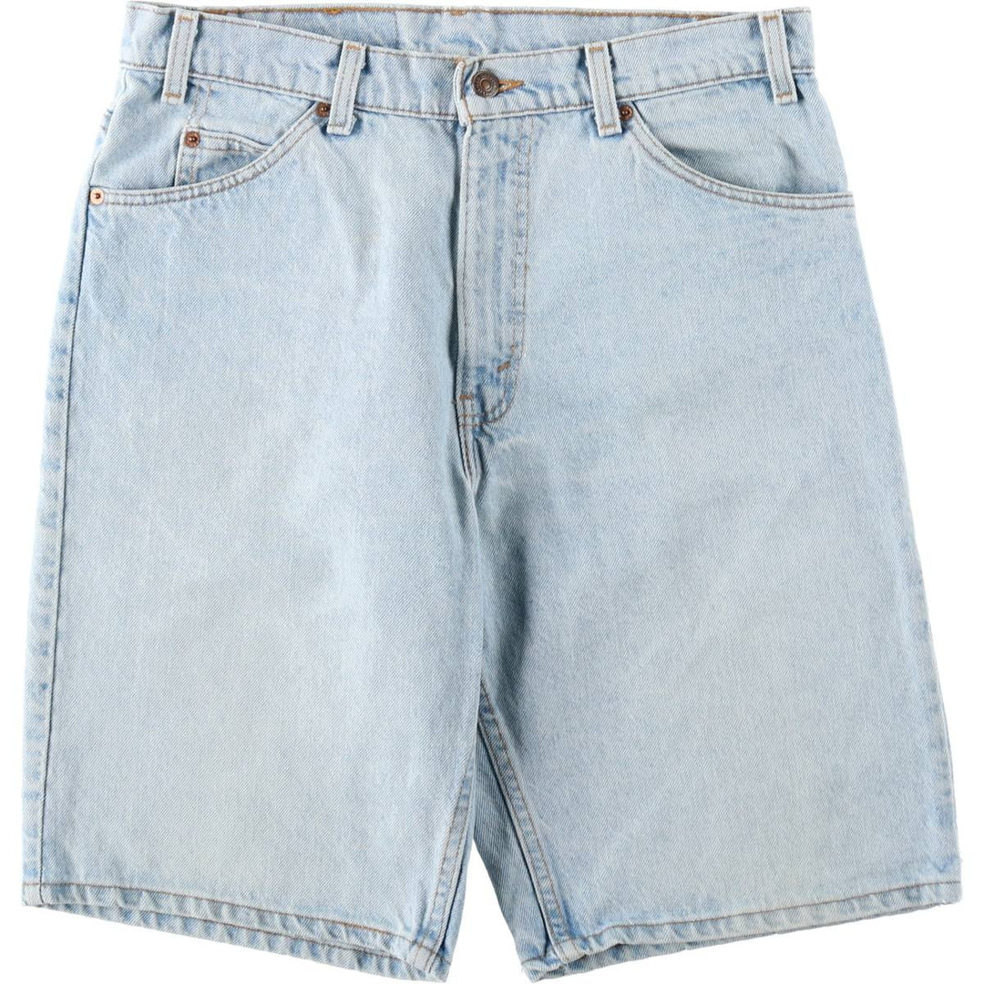 90'S Levi's 550 Denim Shorts, Half Pants, Made in USA, Men's W34 (approx.), Vintage cotton Blue type light blue Vintage Second Hand