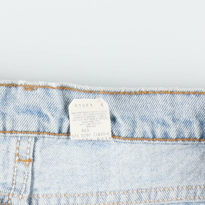 90'S Levi's 550 Denim Shorts, Half Pants, Made in USA, Men's W34 (approx.), Vintage cotton Blue type light blue Vintage Second Hand