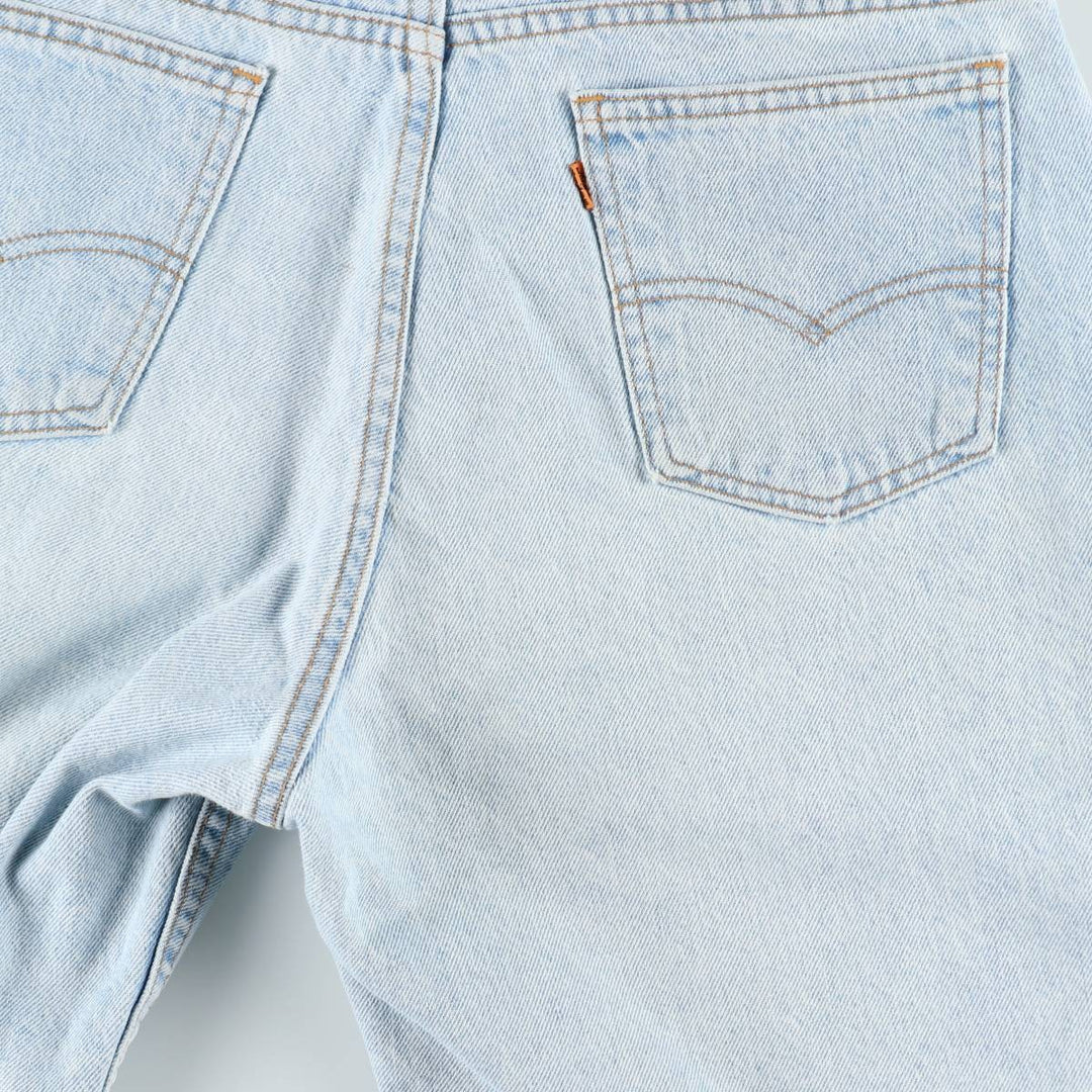 90'S Levi's 550 Denim Shorts, Half Pants, Made in USA, Men's W34 (approx.), Vintage cotton Blue type light blue Vintage Second Hand