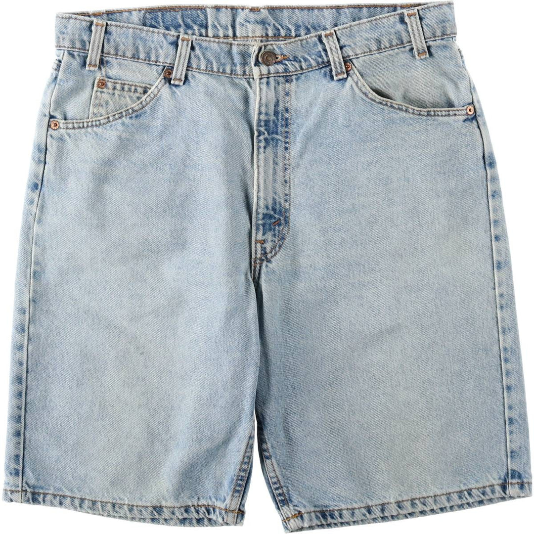 90'S Levi's 550 Orange Tab Denim Shorts, Half Pants, Made in USA, Men's W36 (approx.), Vintage cotton Blue type light blue Vintage Second Hand