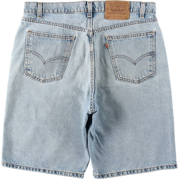 90'S Levi's 550 Orange Tab Denim Shorts, Half Pants, Made in USA, Men's W36 (approx.), Vintage cotton Blue type light blue Vintage Second Hand