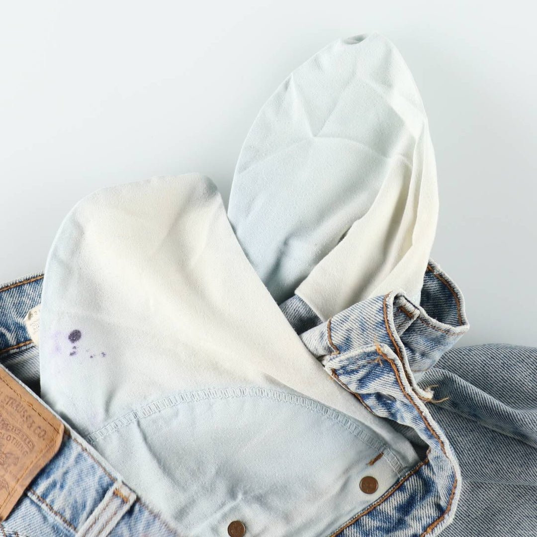 90'S Levi's 550 Orange Tab Denim Shorts, Half Pants, Made in USA, Men's W36 (approx.), Vintage cotton Blue type light blue Vintage Second Hand