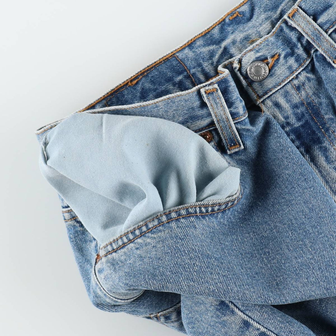 90'S Levi's 560 Loose Fit Denim Shorts, Made in USA, Men's Size W32 (approx.), Vintage cotton blue type Vintage Second Hand