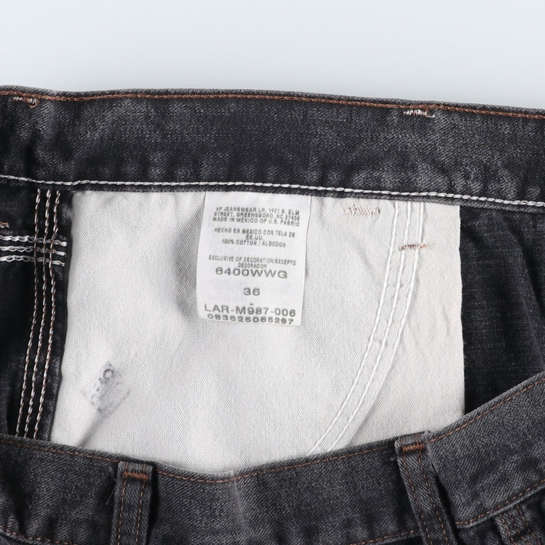 Wrangler HERO Black Denim Painter Shorts (Men's W36 equivalent) cotton black type Vintage Second Hand