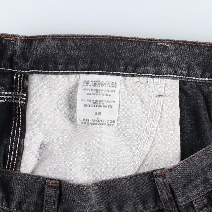 Wrangler HERO Black Denim Painter Shorts (Men's W36 equivalent) cotton black type Vintage Second Hand