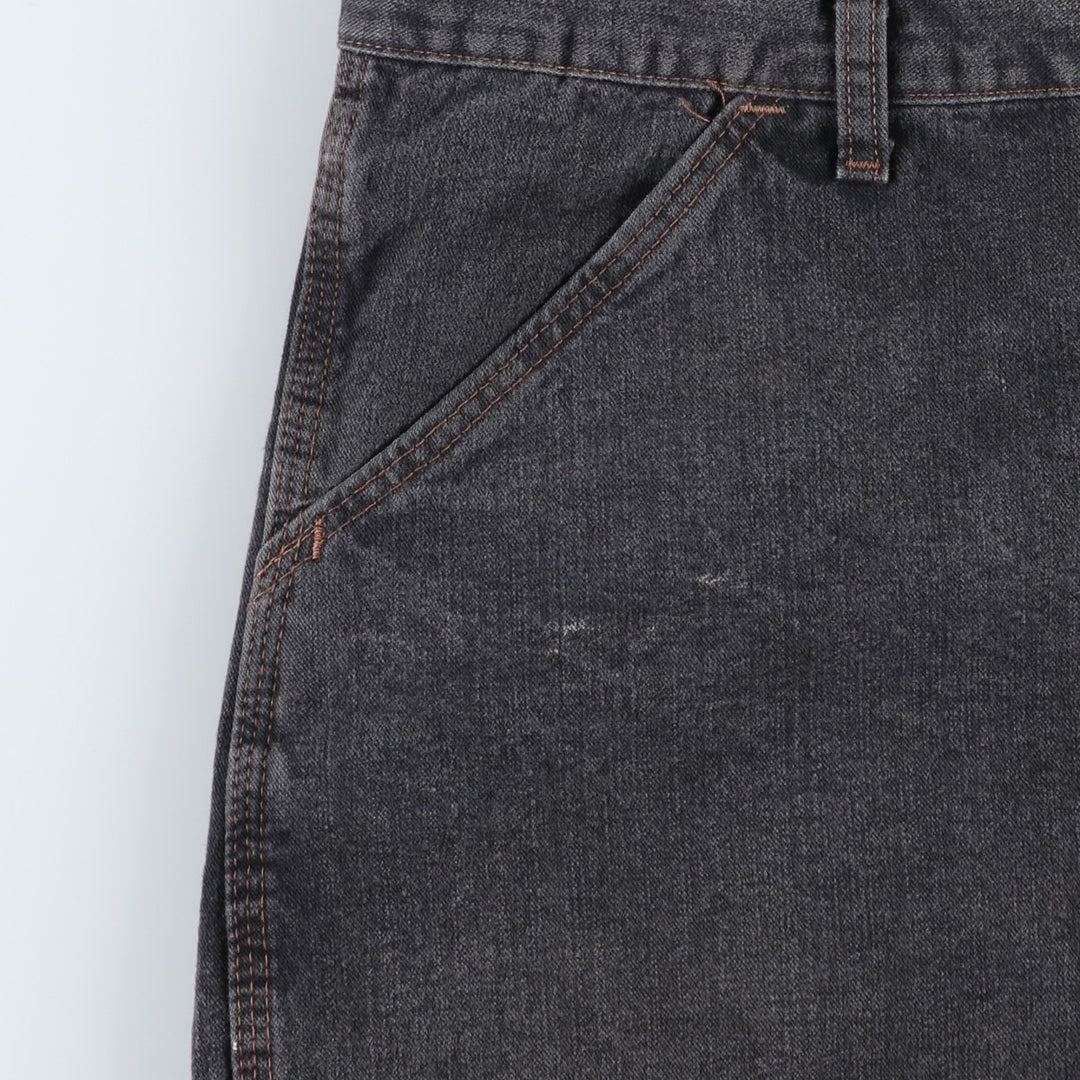 Wrangler HERO Black Denim Painter Shorts (Men's W36 equivalent) cotton black type Vintage Second Hand