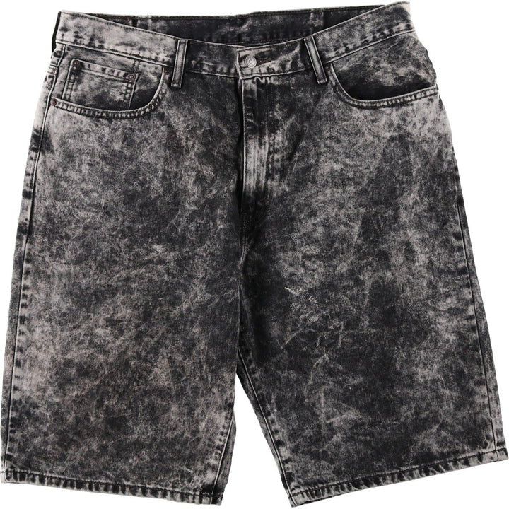 Big Size Levi's 569 Chemical Wash Black Denim Shorts (Men's W40 equivalent) cotton black type Vintage Second Hand