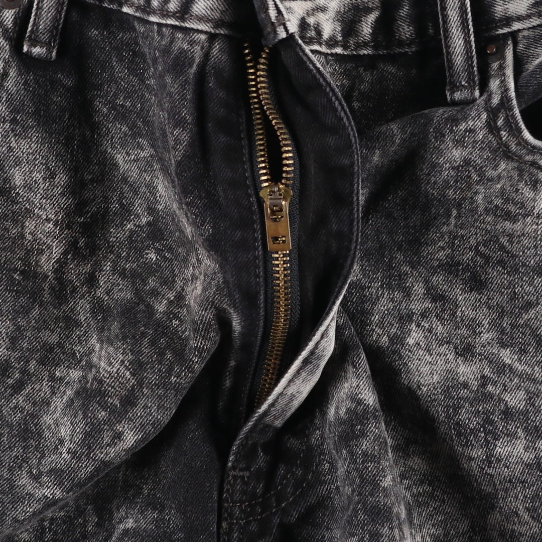 Big Size Levi's 569 Chemical Wash Black Denim Shorts (Men's W40 equivalent) cotton black type Vintage Second Hand