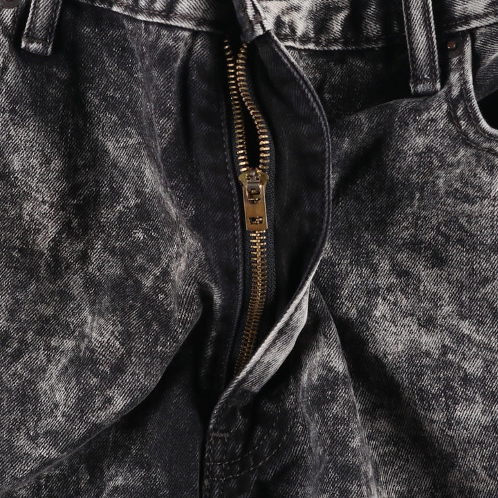 Big Size Levi's 569 Chemical Wash Black Denim Shorts (Men's W40 equivalent) cotton black type Vintage Second Hand