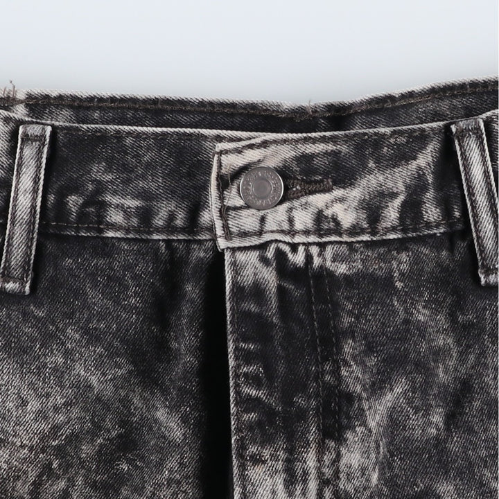 Big Size Levi's 569 Chemical Wash Black Denim Shorts (Men's W40 equivalent) cotton black type Vintage Second Hand