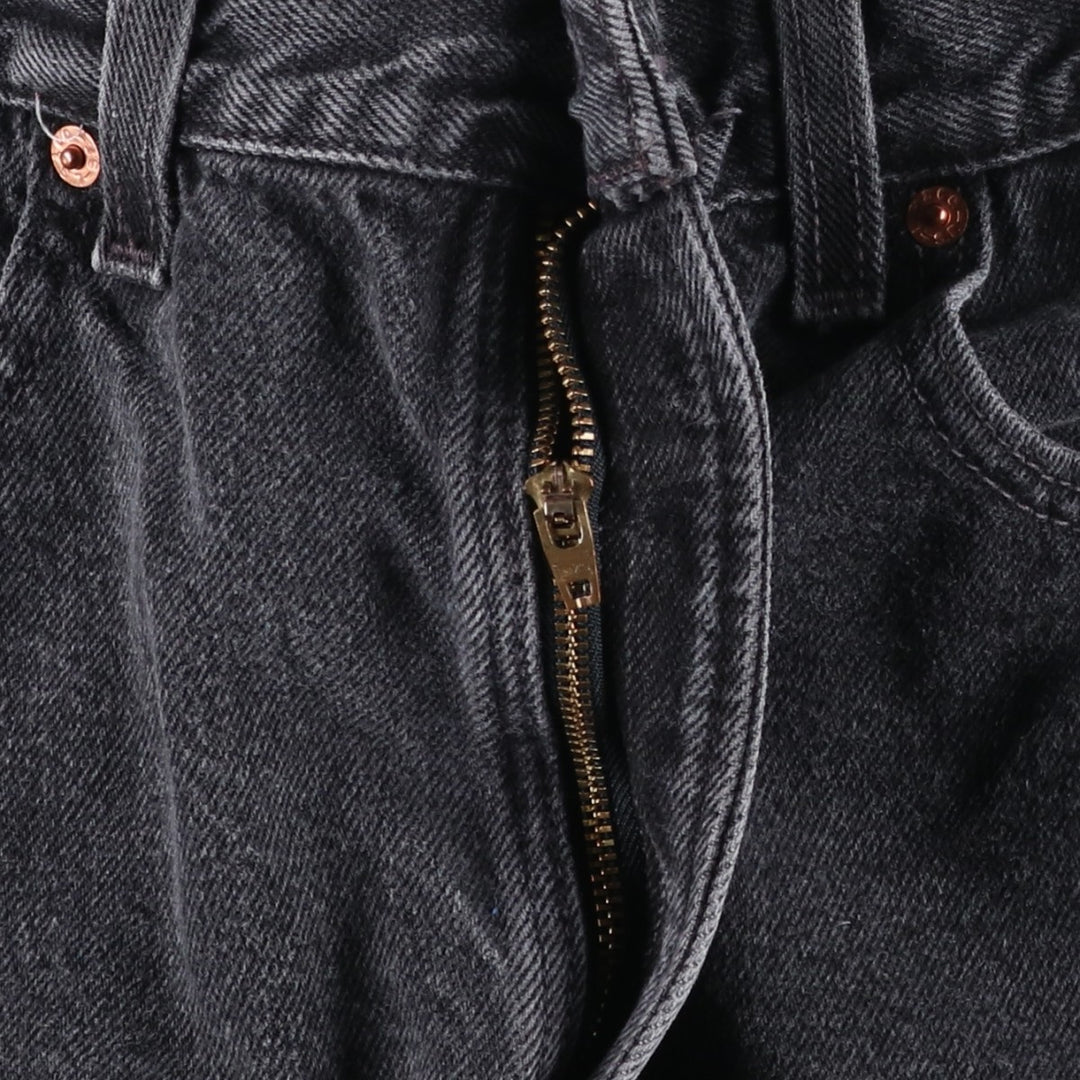 2000'S Levi's 505 Regular Fit Black Denim Shorts, Made in USA, Men's Size W34 (approx.) cotton black type Vintage Second Hand