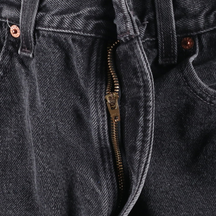 2000'S Levi's 505 Regular Fit Black Denim Shorts, Made in USA, Men's Size W34 (approx.) cotton black type Vintage Second Hand