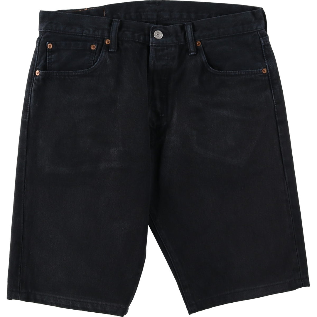 Levi's 501 Black Denim Shorts, Men's Size W34 (approx.) unclear black type Vintage Second Hand