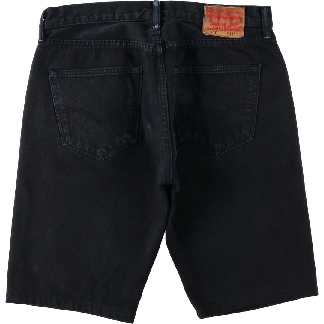 Levi's 501 Black Denim Shorts, Men's Size W34 (approx.) unclear black type Vintage Second Hand