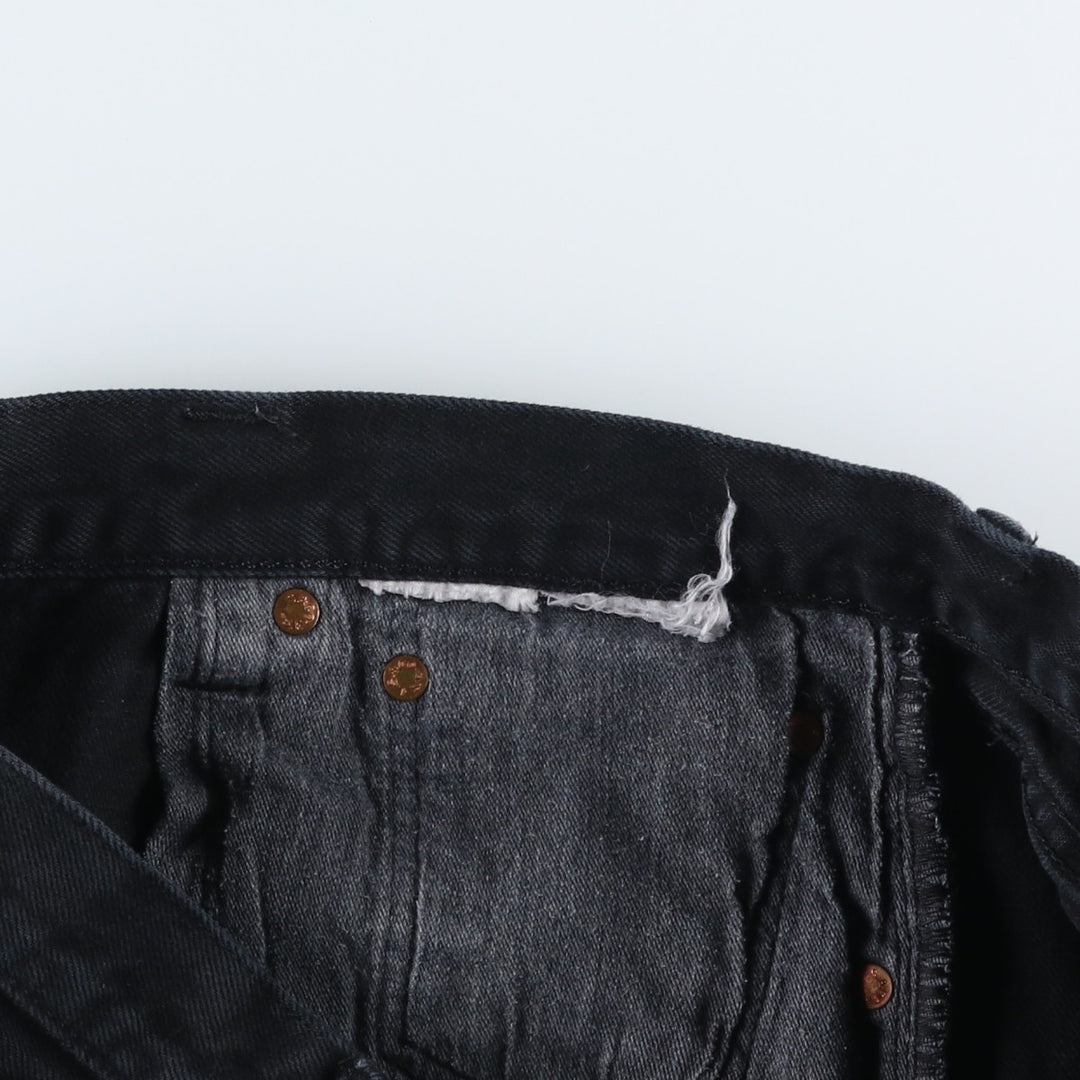 Levi's 501 Black Denim Shorts, Men's Size W34 (approx.) unclear black type Vintage Second Hand
