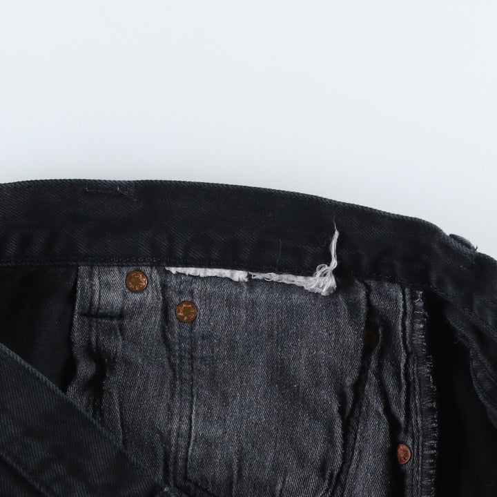 Levi's 501 Black Denim Shorts, Men's Size W34 (approx.) unclear black type Vintage Second Hand