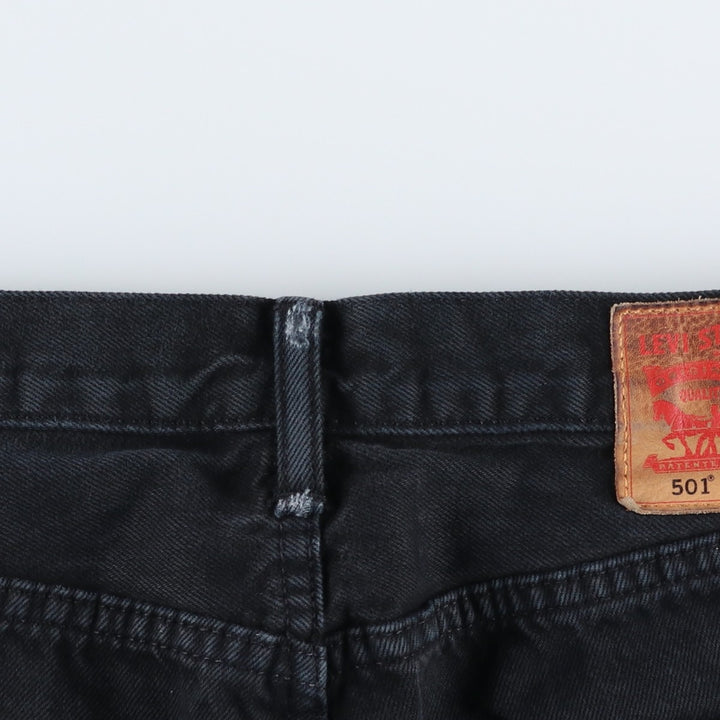 Levi's 501 Black Denim Shorts, Men's Size W34 (approx.) unclear black type Vintage Second Hand