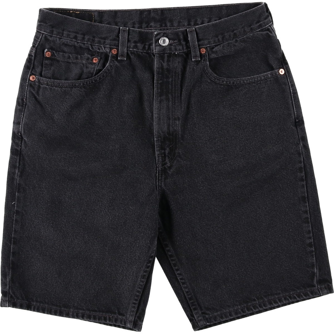 Levi's 505 Black Denim Shorts, Men's Size W33 (approx.) unclear black type Vintage Second Hand