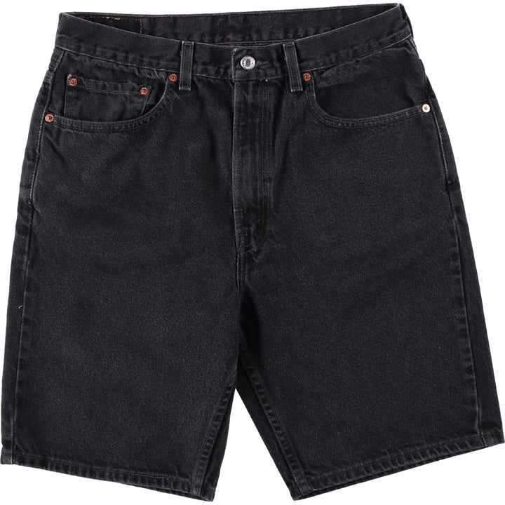 Levi's 505 Black Denim Shorts, Men's Size W33 (approx.) unclear black type Vintage Second Hand