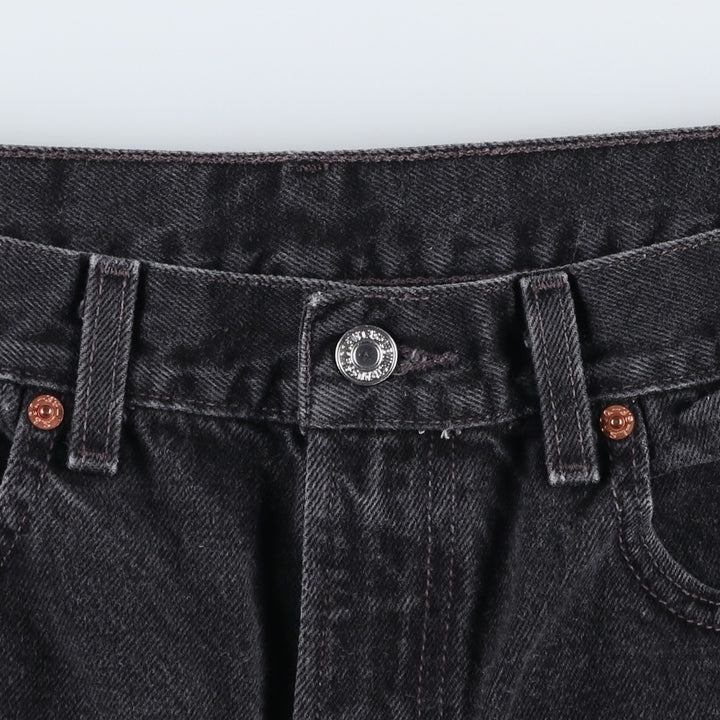 Levi's 505 Black Denim Shorts, Men's Size W33 (approx.) unclear black type Vintage Second Hand