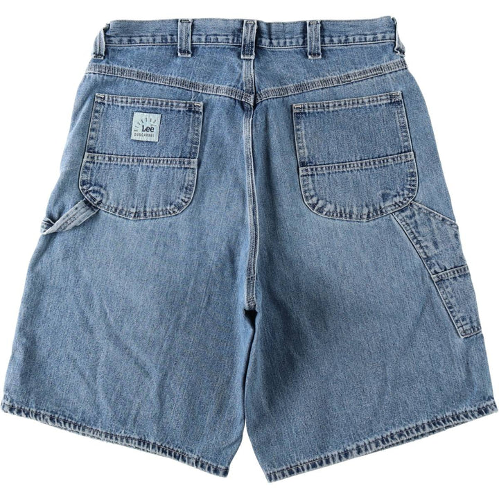 90'S Lee DUNGAREES Denim Painter Shorts, Men's W36 (approx.), Vintage unclear blue type Vintage Second Hand