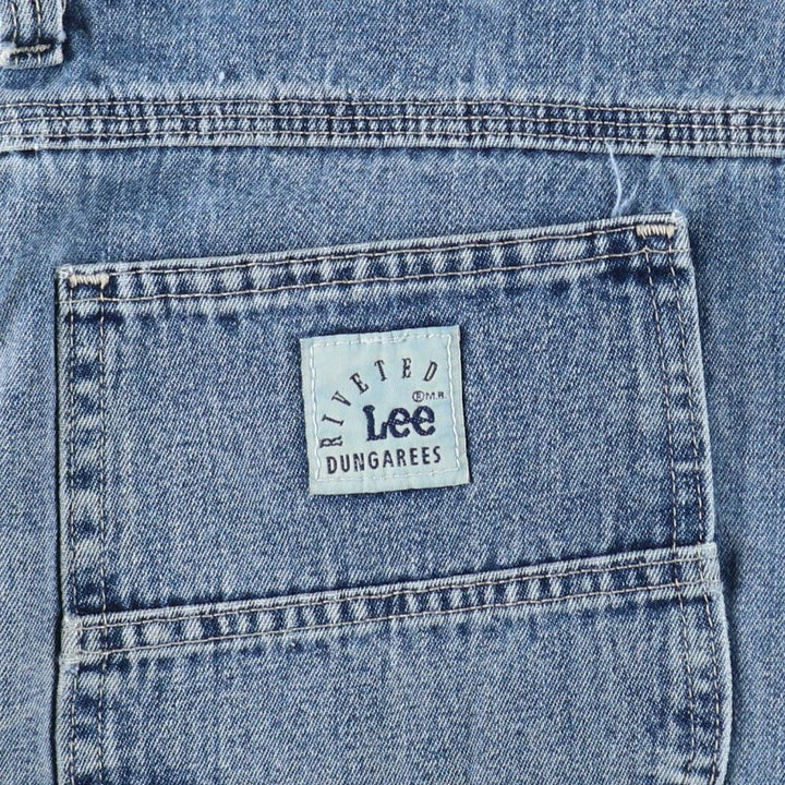 90'S Lee DUNGAREES Denim Painter Shorts, Men's W36 (approx.), Vintage unclear blue type Vintage Second Hand