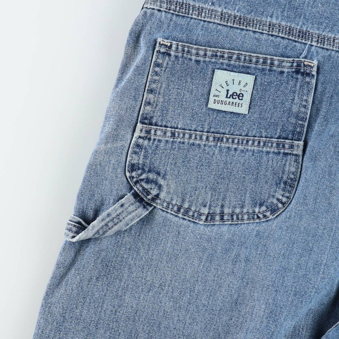 90'S Lee DUNGAREES Denim Painter Shorts, Men's W36 (approx.), Vintage unclear blue type Vintage Second Hand