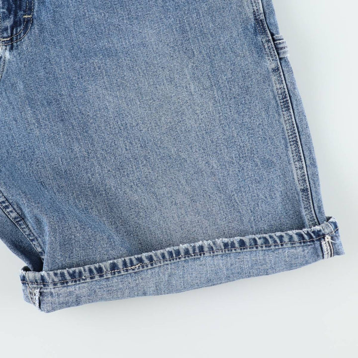 90'S Lee DUNGAREES Denim Painter Shorts, Men's W36 (approx.), Vintage unclear blue type Vintage Second Hand