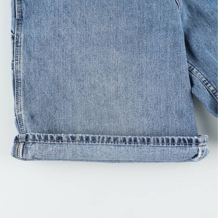 90'S Lee DUNGAREES Denim Painter Shorts, Men's W36 (approx.), Vintage unclear blue type Vintage Second Hand