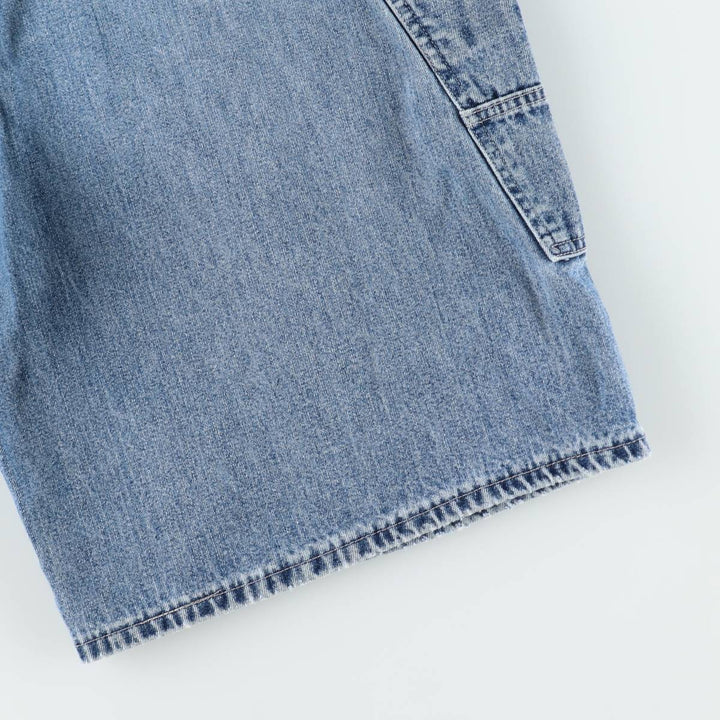 90'S Lee DUNGAREES Denim Painter Shorts, Men's W36 (approx.), Vintage unclear blue type Vintage Second Hand