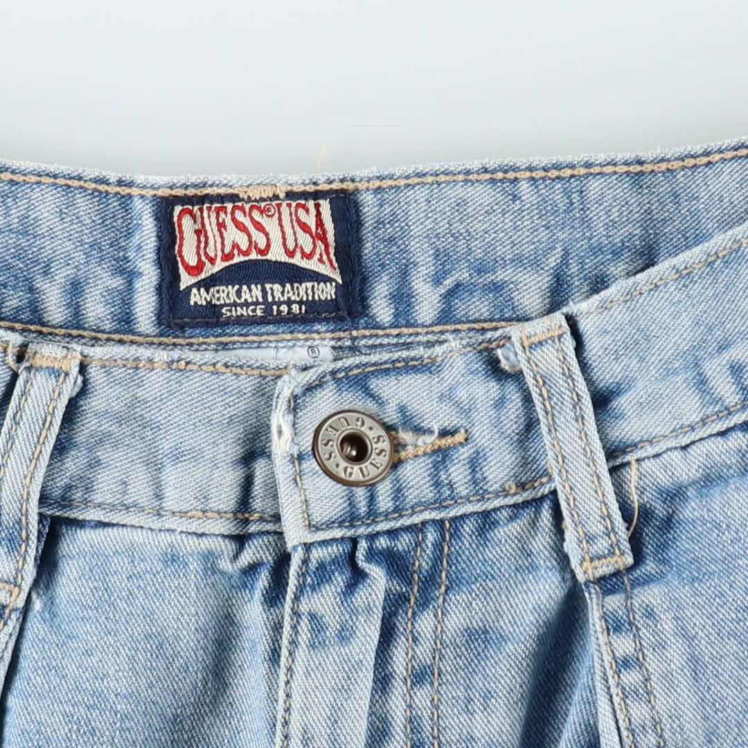 90'S Guess denim shorts, made in USA, men's size W29 equivalent, vintage. cotton Blue type light blue Vintage Second Hand