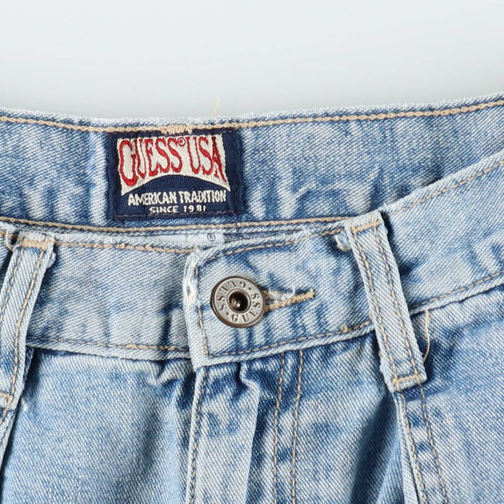 90'S Guess denim shorts, made in USA, men's size W29 equivalent, vintage. cotton Blue type light blue Vintage Second Hand