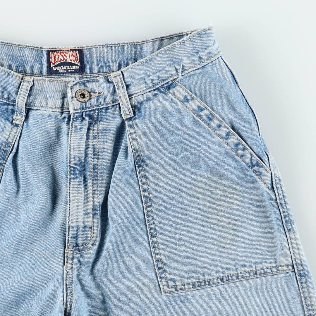 90'S Guess denim shorts, made in USA, men's size W29 equivalent, vintage. cotton Blue type light blue Vintage Second Hand