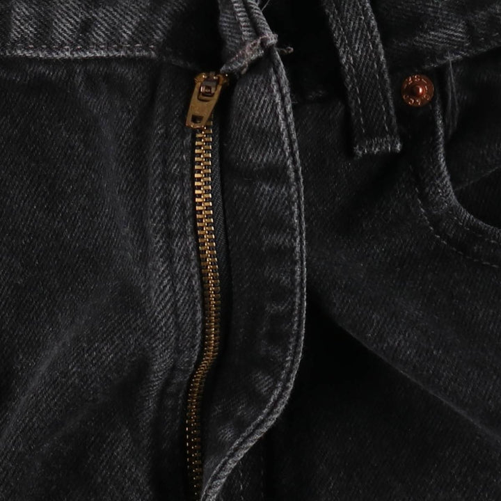 2000'S Levi's 550 Relaxed Fit Black Denim Shorts, Made in USA, Men's Size W38 (approx.) cotton black type Vintage Second Hand