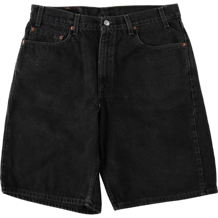Levi's 550 RED TAB Black Denim Shorts (Men's W36 equivalent) unclear black type Vintage Second Hand