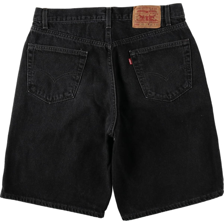 Levi's 550 RED TAB Black Denim Shorts (Men's W36 equivalent) unclear black type Vintage Second Hand