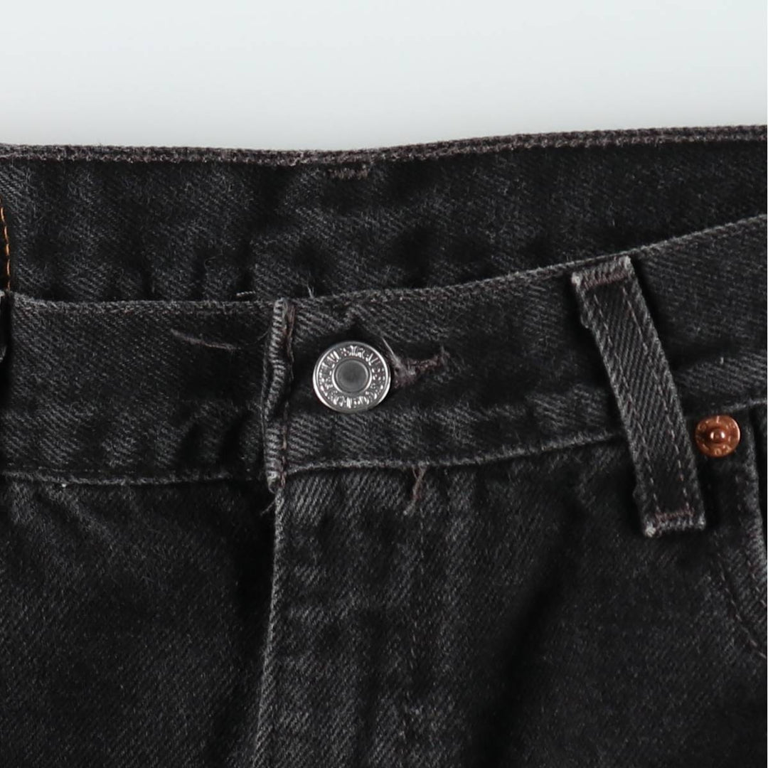 Levi's 550 RED TAB Black Denim Shorts (Men's W36 equivalent) unclear black type Vintage Second Hand