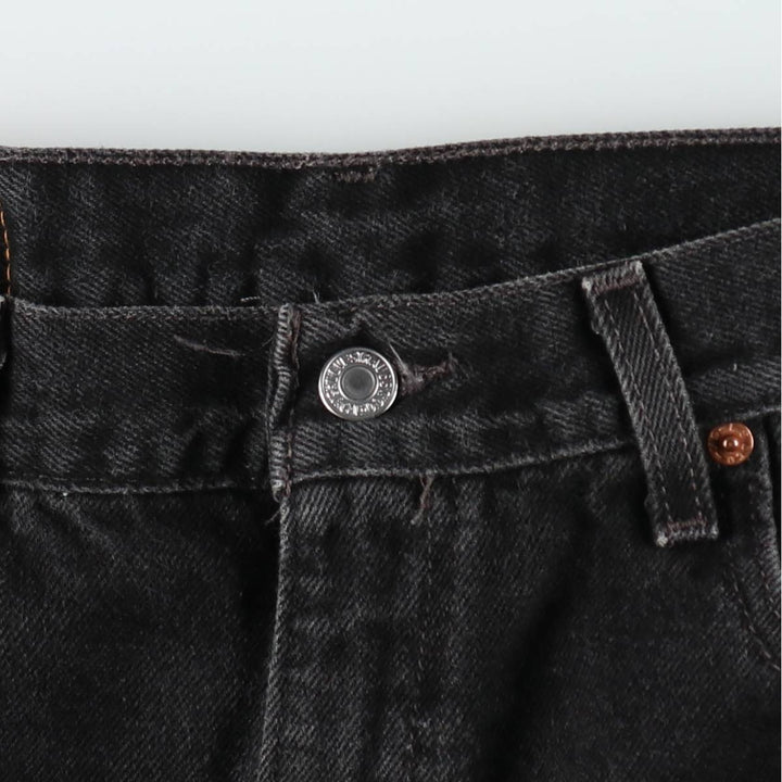 Levi's 550 RED TAB Black Denim Shorts (Men's W36 equivalent) unclear black type Vintage Second Hand