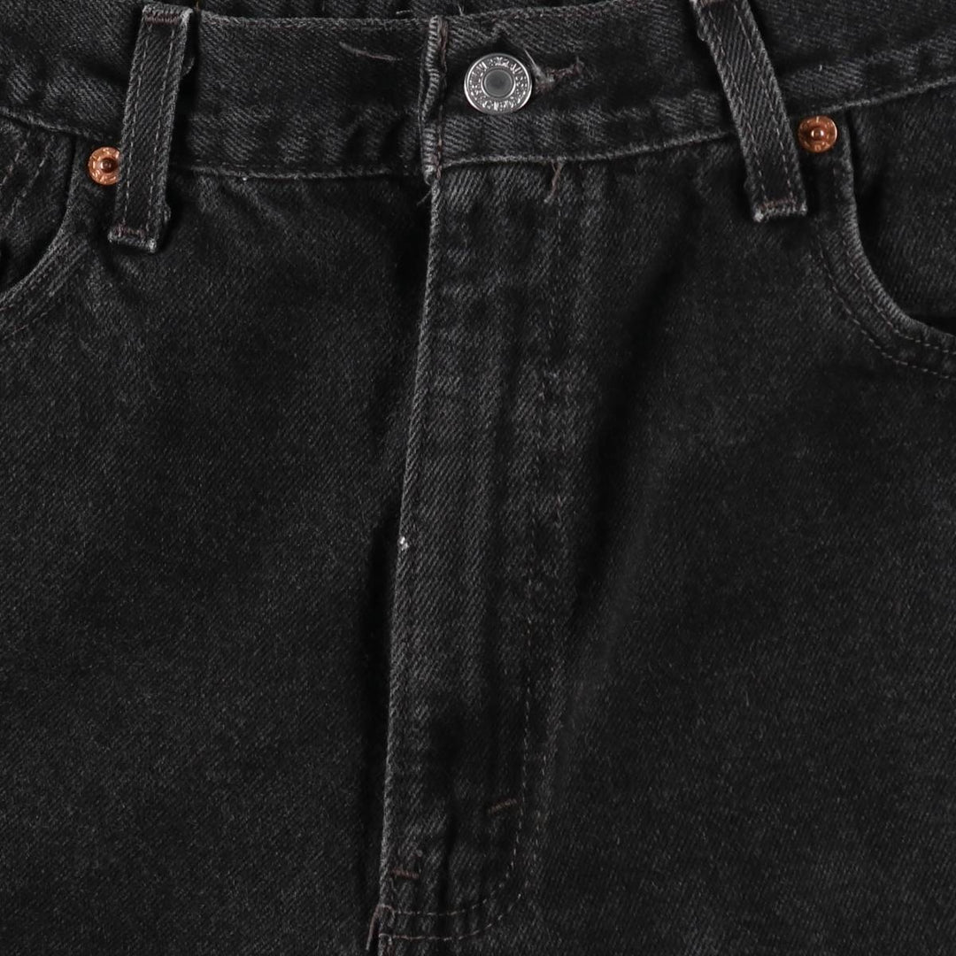 Levi's 550 RED TAB Black Denim Shorts (Men's W36 equivalent) unclear black type Vintage Second Hand