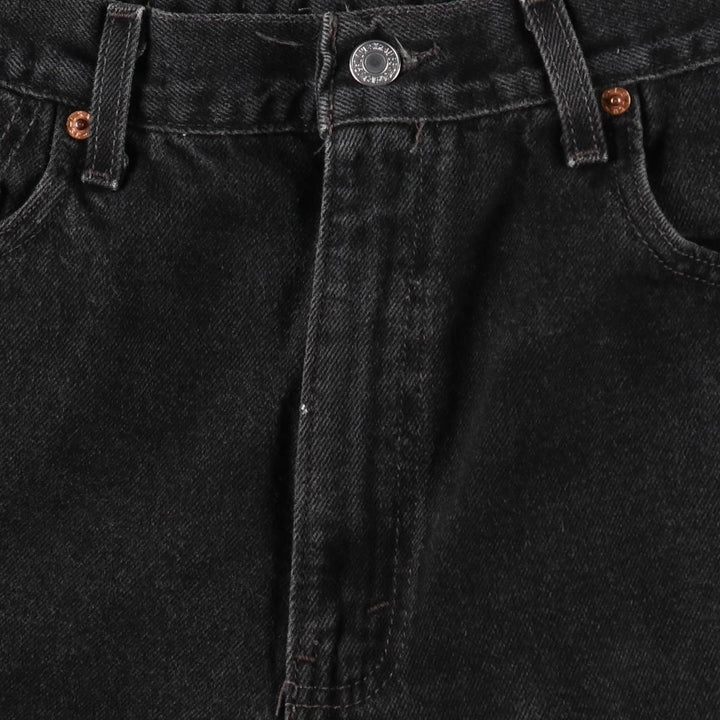 Levi's 550 RED TAB Black Denim Shorts (Men's W36 equivalent) unclear black type Vintage Second Hand