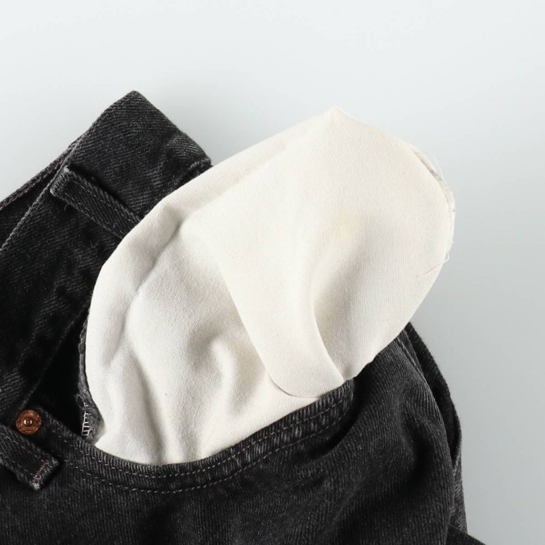 Levi's 550 RED TAB Black Denim Shorts (Men's W36 equivalent) unclear black type Vintage Second Hand