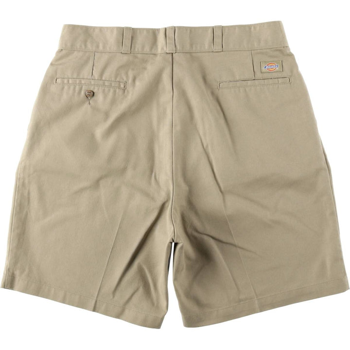 Dickies two-pleat work shorts, men's size W35 (approx.) polyester Beige type Vintage Second Hand