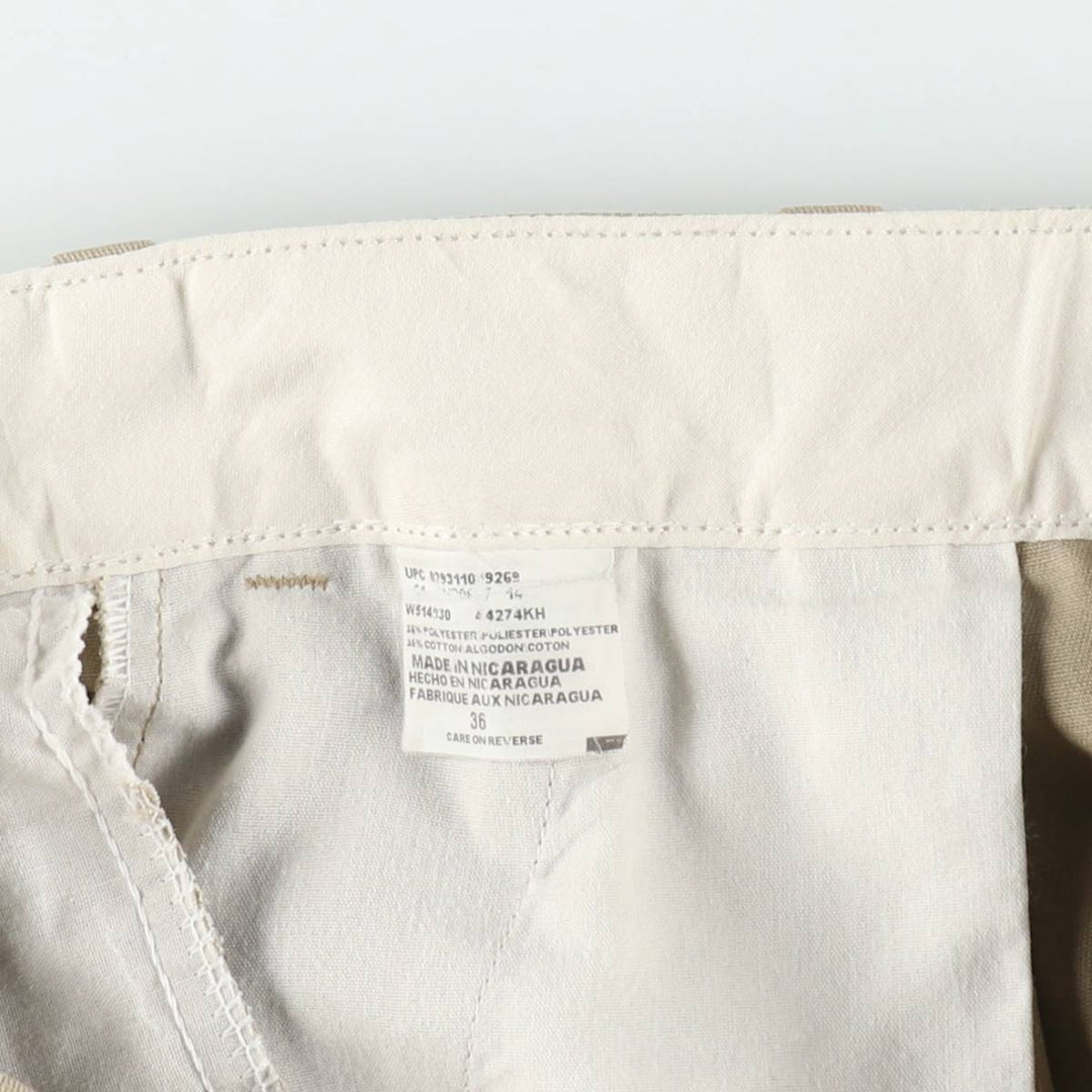 Dickies two-pleat work shorts, men's size W35 (approx.) polyester Beige type Vintage Second Hand