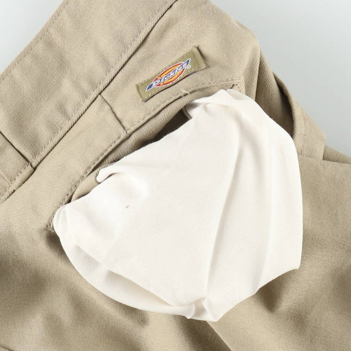 Dickies two-pleat work shorts, men's size W35 (approx.) polyester Beige type Vintage Second Hand
