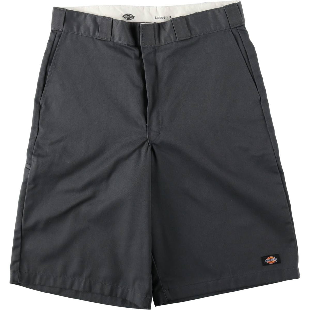 Dickies Loose Fit Work Shorts, Half Pants, Men's, W34 equivalent polyester gray type Vintage Second Hand