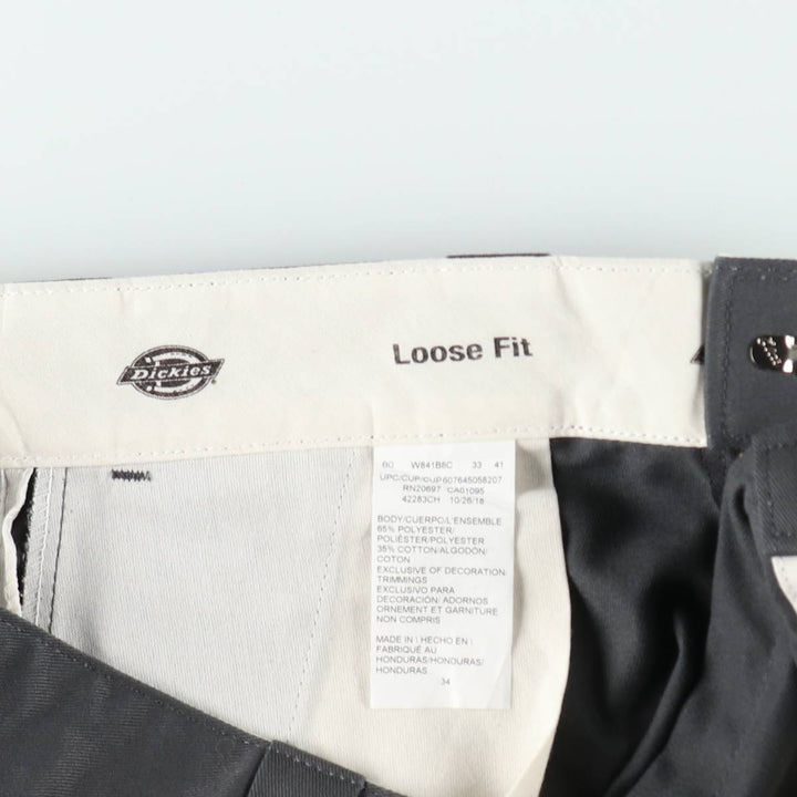 Dickies Loose Fit Work Shorts, Half Pants, Men's, W34 equivalent polyester gray type Vintage Second Hand